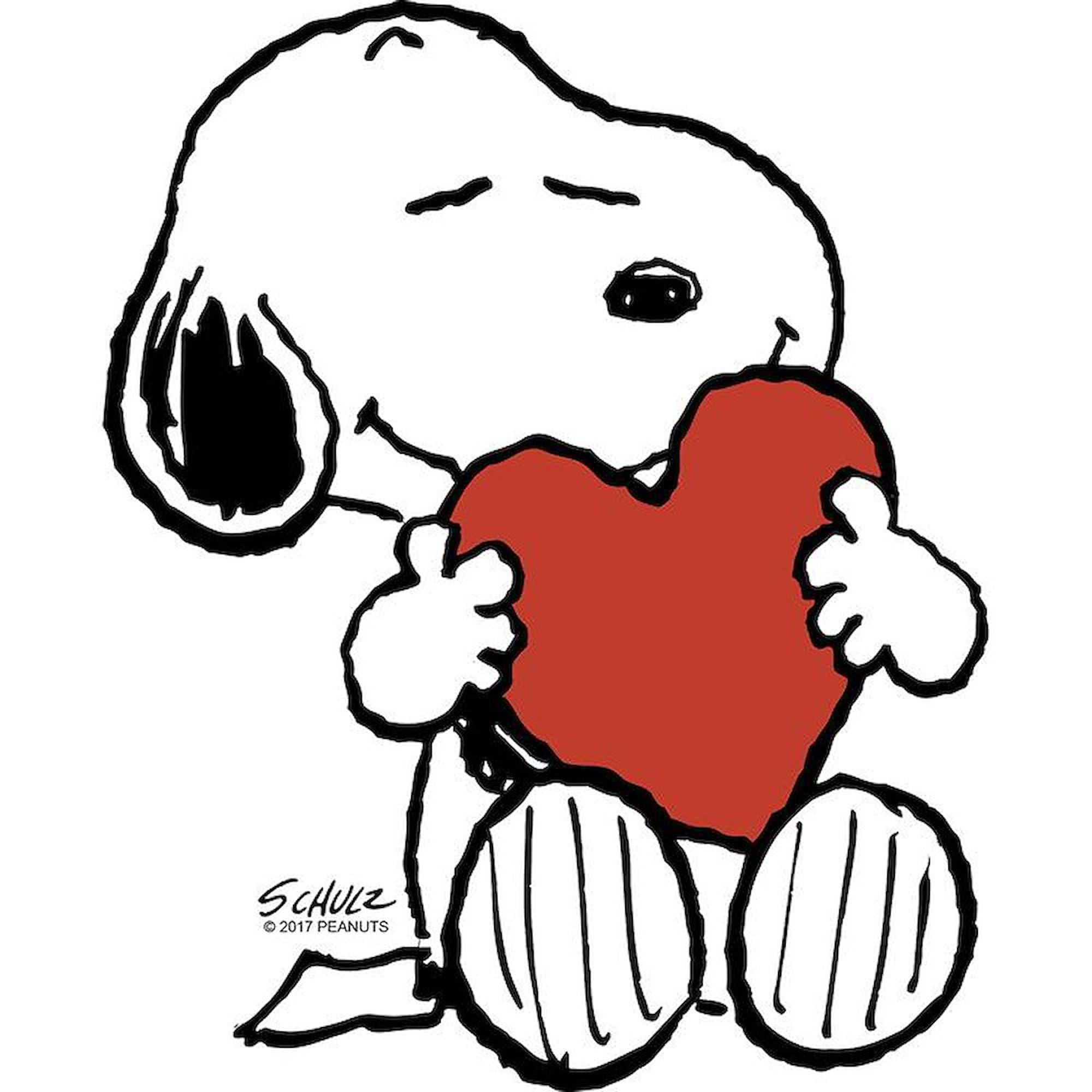 CafePress Peanuts: Snoopy Heart Oval Car Magnet, Euro Oval
